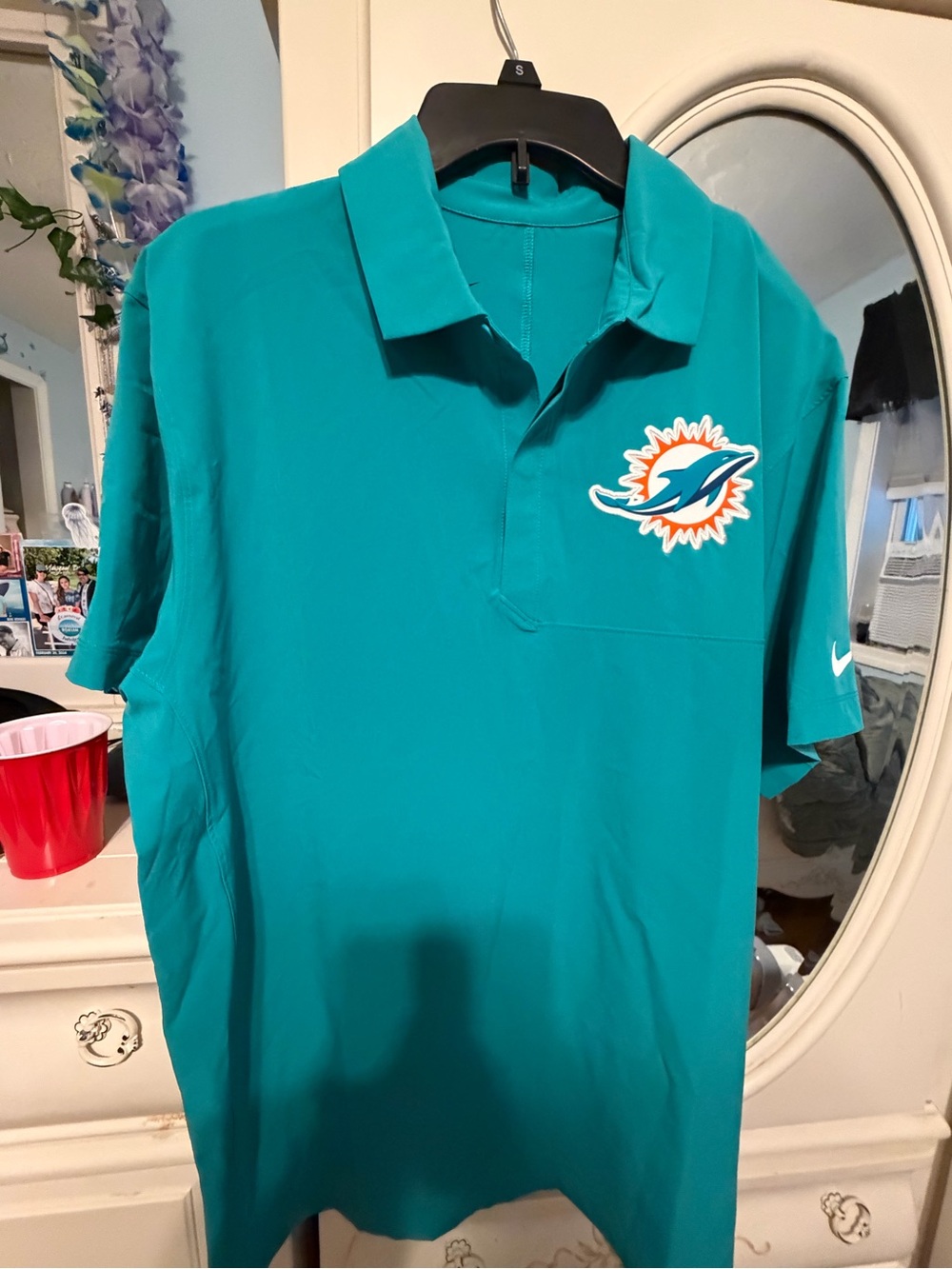 NFL Teal Miami Dolphins Polo Shirt